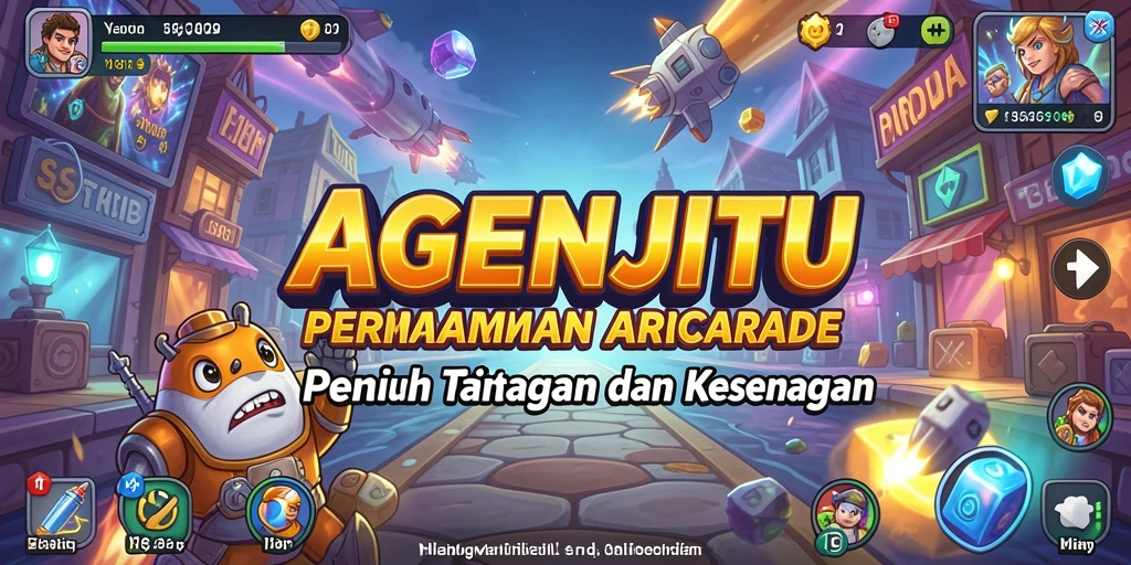 Tampilan gameplay seru AGENJITU yang memikat dan penuh warna.