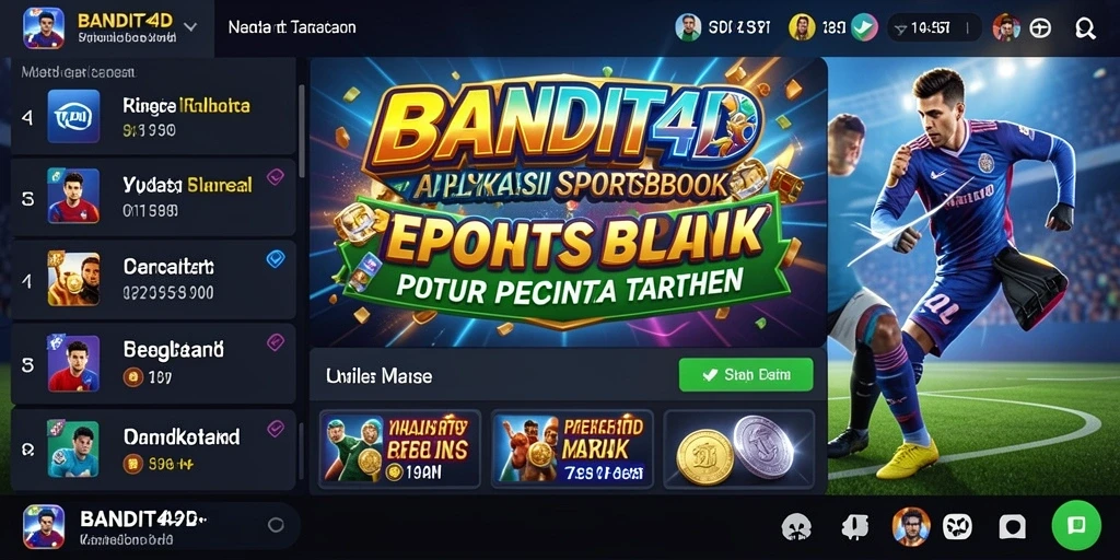 Tampilan gameplay Sportsbook BANDIT4D dengan taruhan langsung.