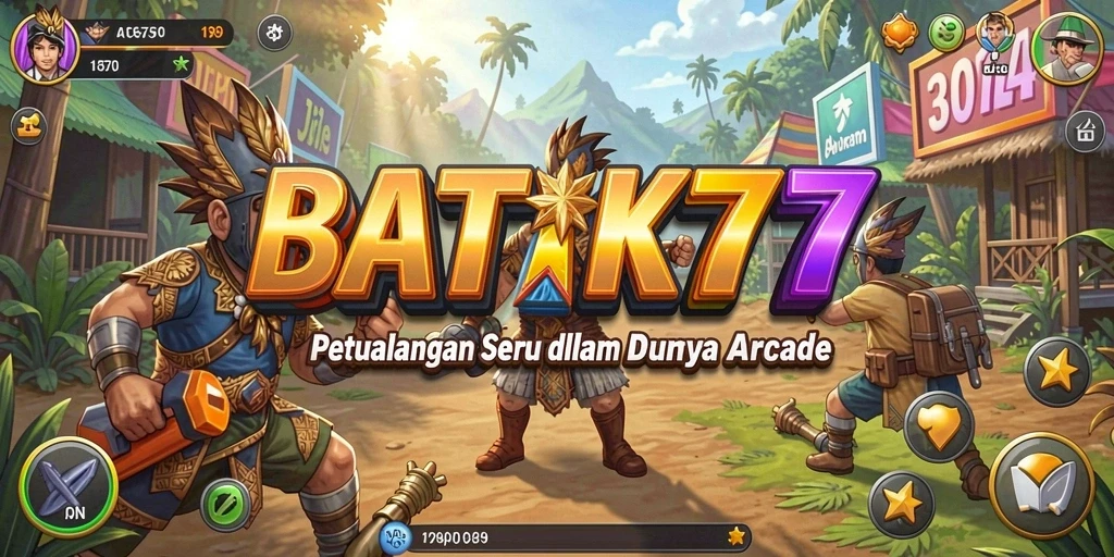 Tampilan gameplay seru dari BATIK77 yang penuh warna.