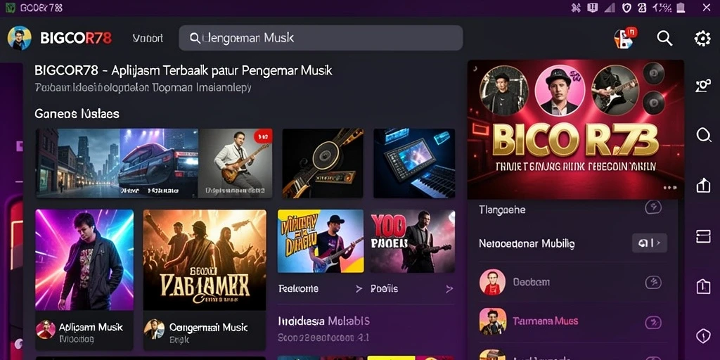 Tampilan gameplay musik yang menarik dan interaktif.