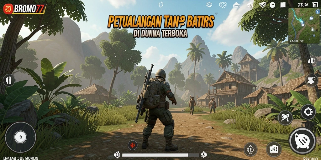 Gameplay seru BROMO77 di dunia terbuka yang luas.