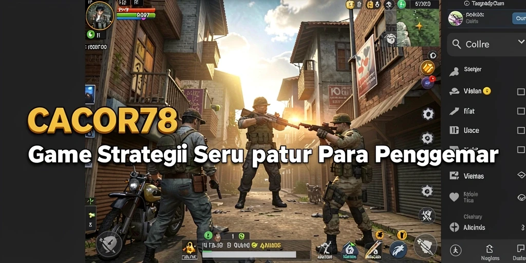 Screenshot gameplay CACOR78 menampilkan pertempuran strategis yang mendebarkan.
