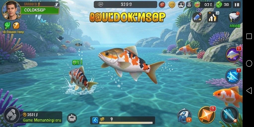 Gameplay seru COLOKSGP dengan momen menangkap ikan.