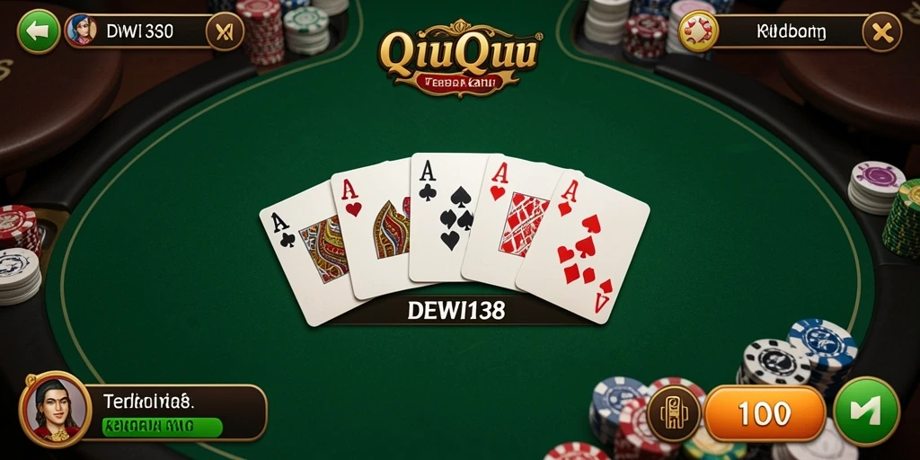 Tampilan menarik dari gameplay QiuQiu di DEWI138.