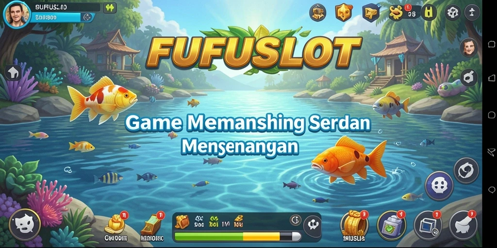 Tampilan screenshot FUFUSLOT menampilkan aktivitas memancing yang menarik di laut.