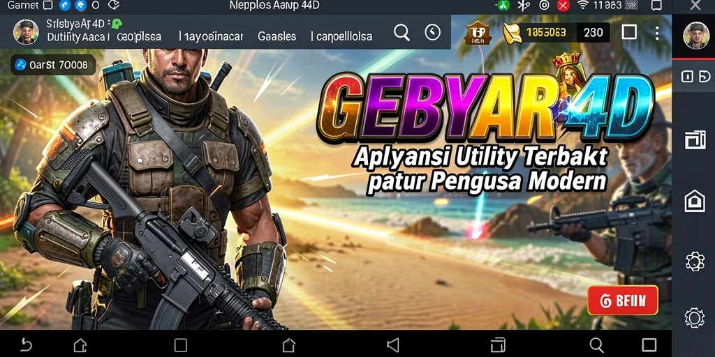 Tampilan antarmuka GEBYAR4D yang sederhana dan efektif.