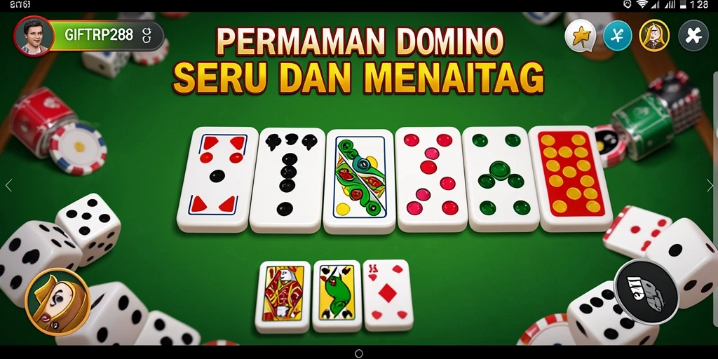 Tampilan gameplay Domino yang seru dan interaktif