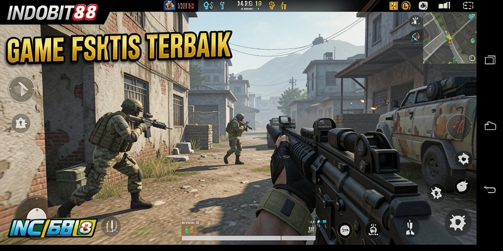 Tampilan gameplay menarik dari INDOBIT88 yang penuh aksi FPS.