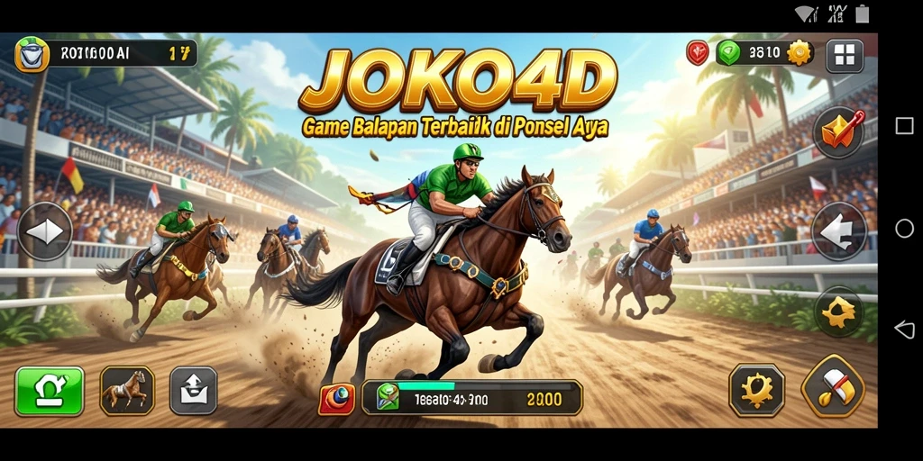Tampilan gameplay seru dalam JOKO4D dengan balapan mendebarkan.