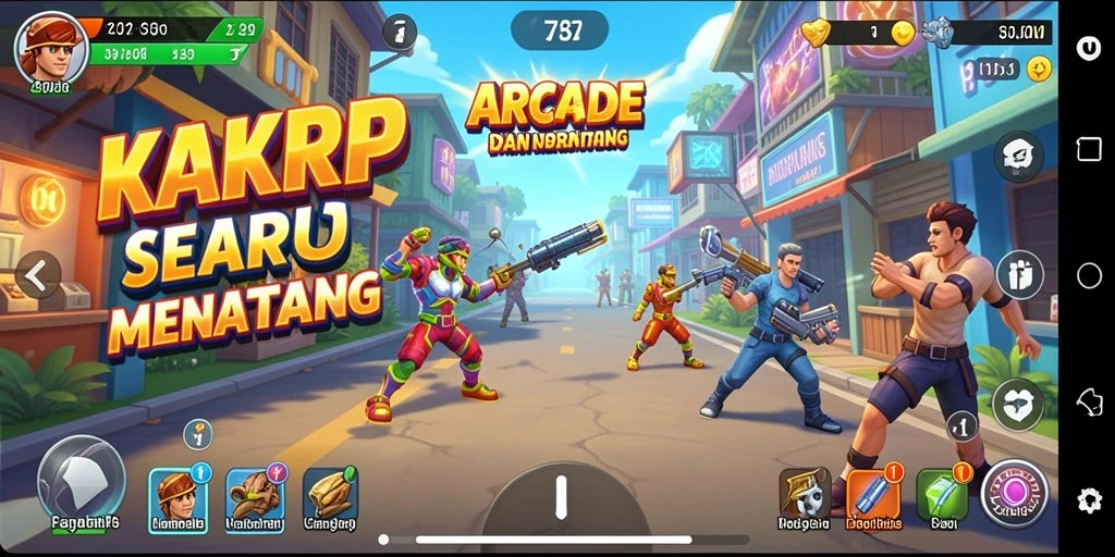 Screenshot gameplay KAKRP yang penuh aksi dan tantangan.