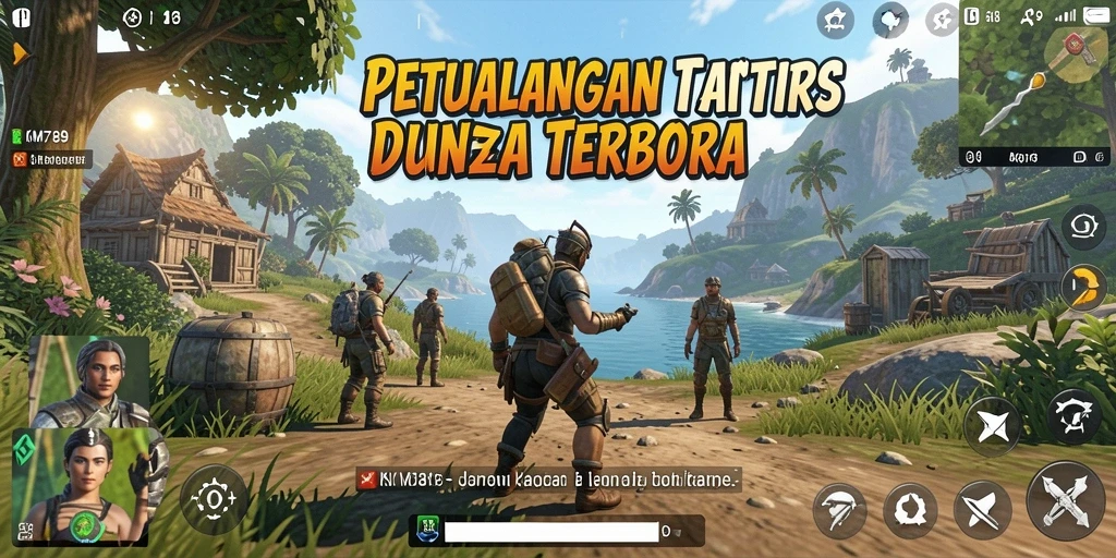 Gameplay KM789 menampilkan eksplorasi dunia terbuka yang menakjubkan.