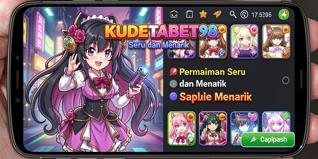 Tampilan menarik dari gameplay KUDETABET98 dengan karakter anime.