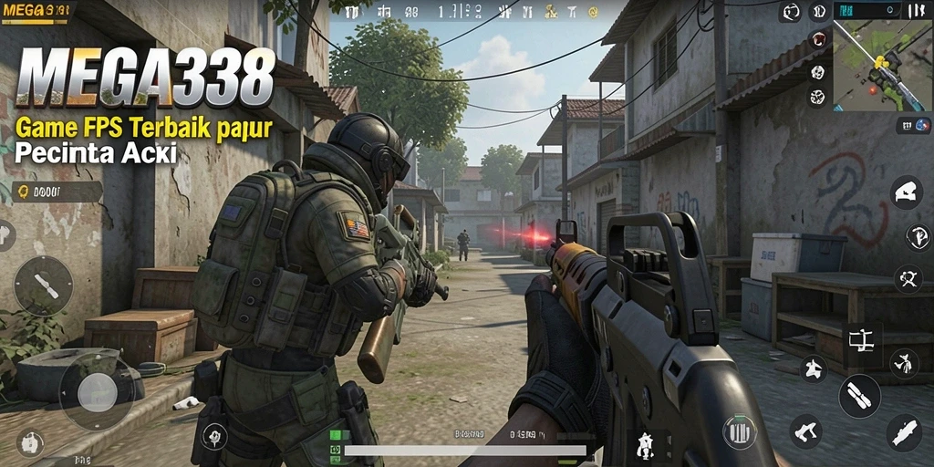 Tampilan gameplay seru dengan aksi tembak-menembak yang intens di MEGA338.