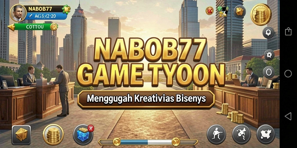 Screenshot gameplay NABOB77 menunjukkan keseruan manajemen bisnis Tycoon.