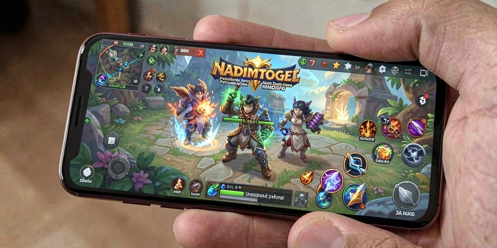 Tangkapan layar gameplay NADIMTOGEL menunjukkan pertempuran yang aksi dan kolaboratif.