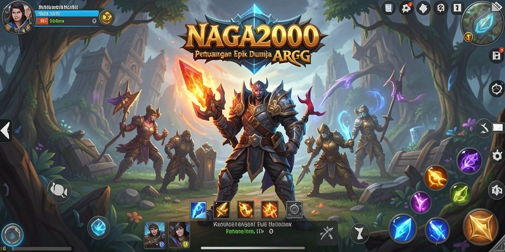 Screenshot gameplay NAGA2000 menampilkan aksi pertarungan yang seru dan dinamis.