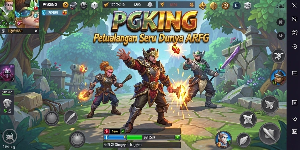 Tampilan gameplay seru di PGKING dengan aksi pertarungan yang mendebarkan.