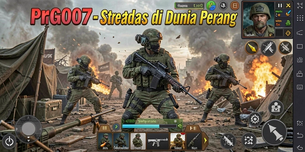 Screenshot gameplay PRG007 menampilkan strategi pertempuran yang mendebarkan.
