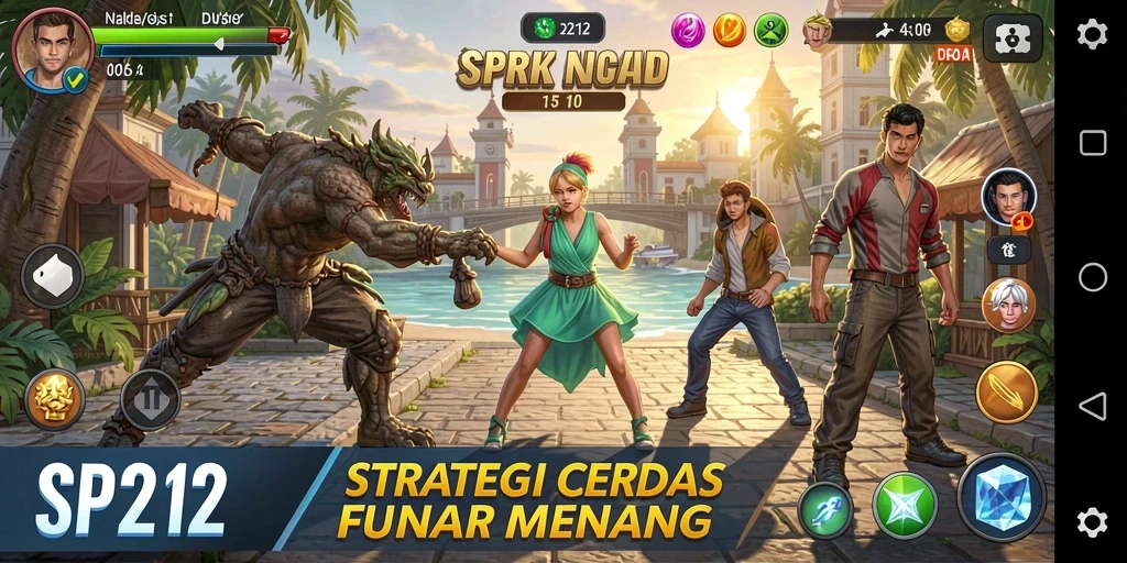 Tampilan gameplay SP212 yang dinamis dan strategis.