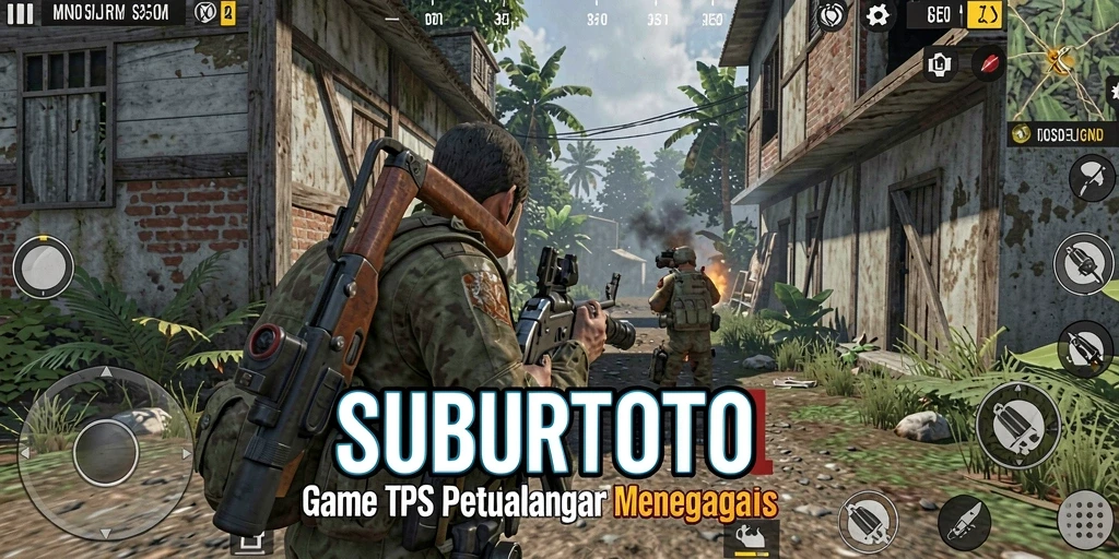 Screenshot SUBURTOTO menampilkan pertempuran mendebarkan di arena yang dinamis.