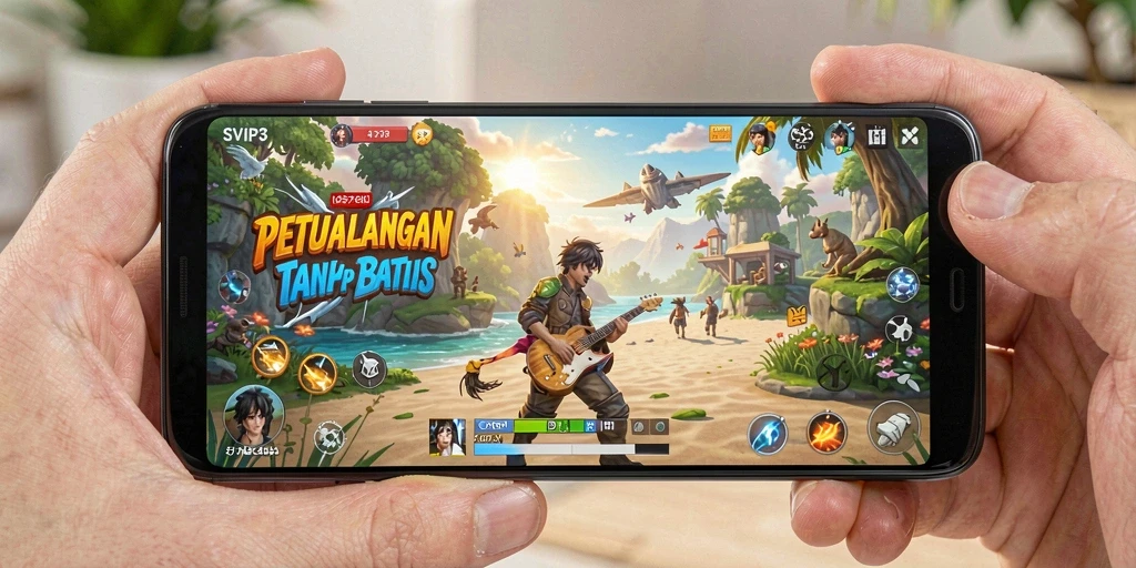 Tampilan menarik dari gameplay SVIP3 di dunia terbuka.