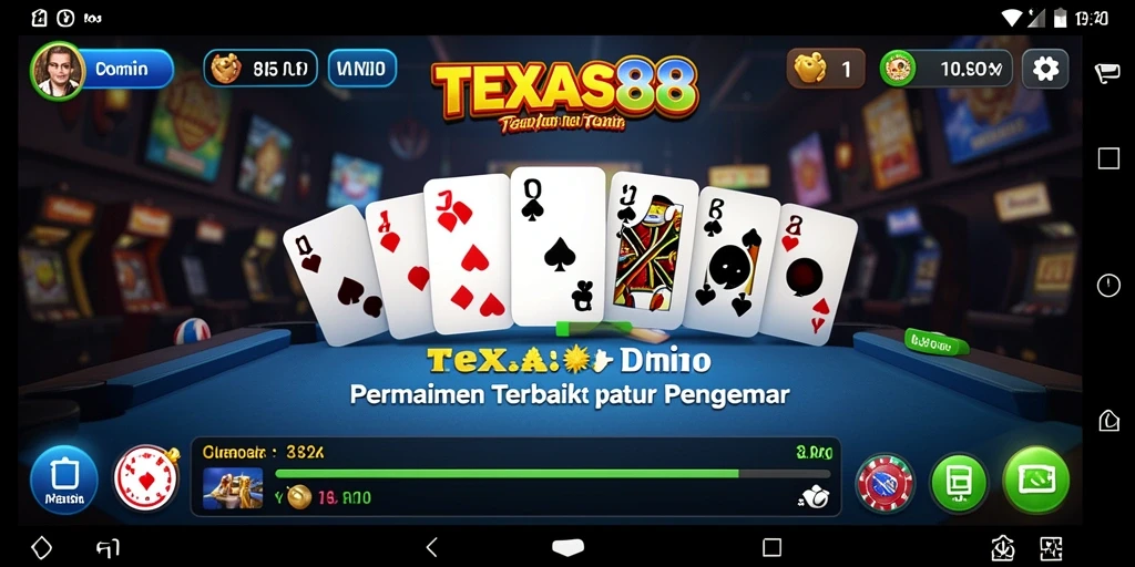 Tampilan gameplay yang menarik dari TEXAS88 dalam permainan Domino.