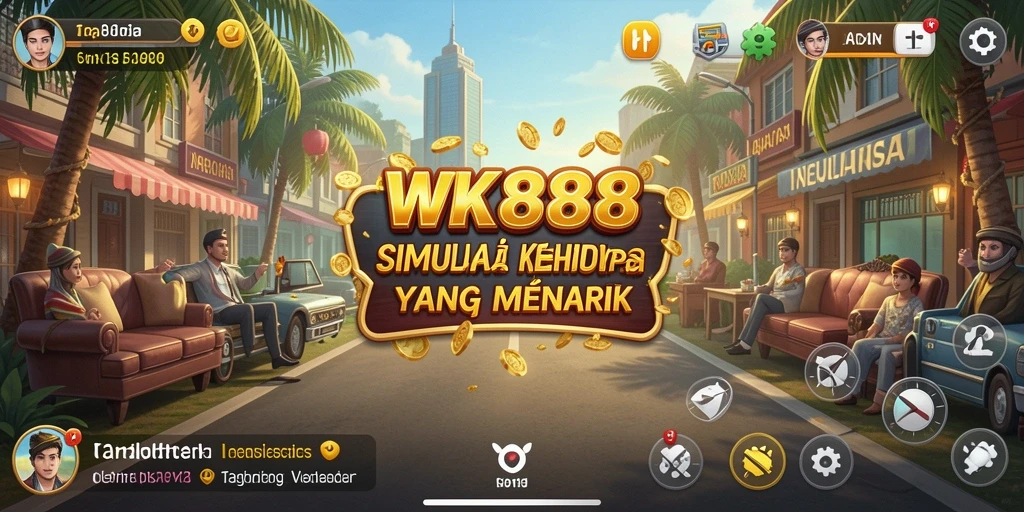 Tampilan gameplay menakjubkan dari WK888 dalam simulasi kehidupan.