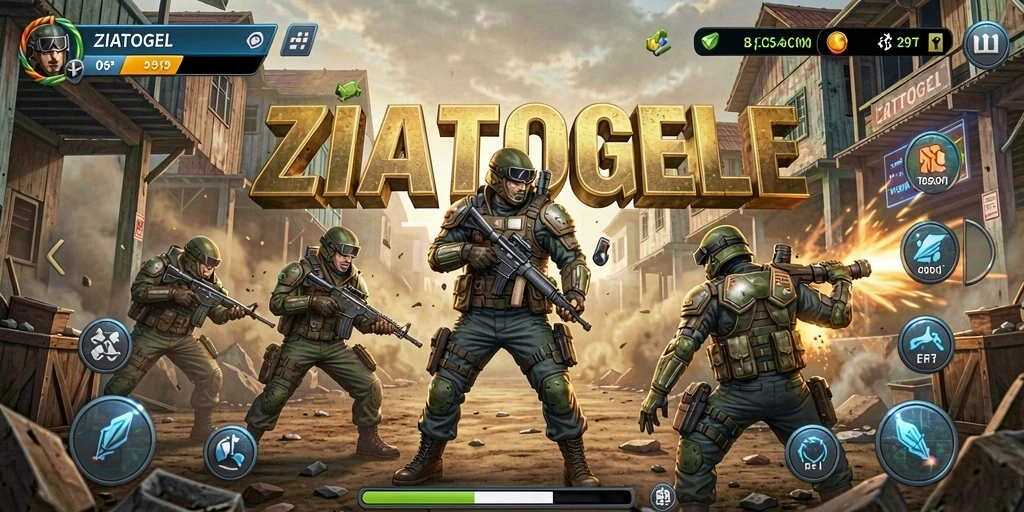 Screenshot ZIATOGEL yang menunjukkan pertarungan seru penuh aksi.